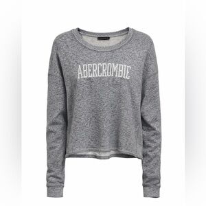 Abercrombie & Fitch grey logo sweatshirt, medium